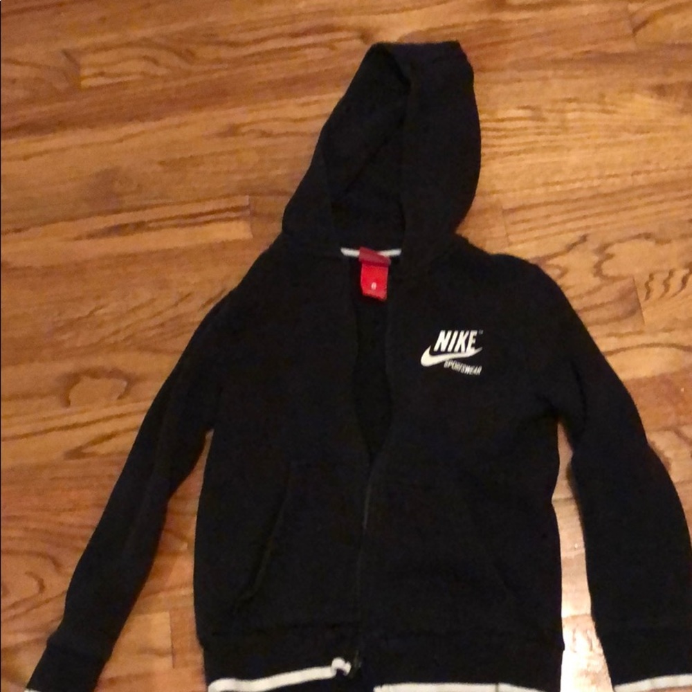 Kids black Nike zip up